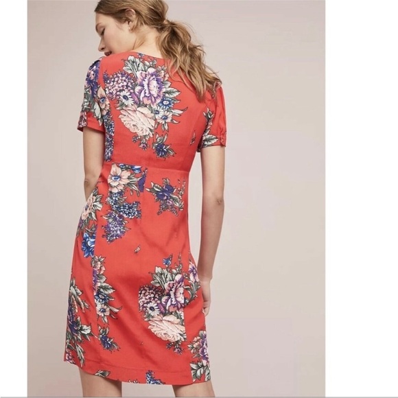 Anthropologie Maeve Caldwell floral Buttondown Dress. Size 12 - Picture 5 of 15